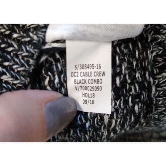 Gap Womens Sweater Small Marled Cable Crew Neck Cotton Pullover - Picture 7 of 8